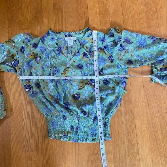 Rachel Zoe Floral Boho Peasant Blouse - Picture 14 of 14